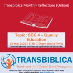 Transbiblica Monthly Reflections- SDG 4