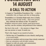 Transbiblica Foundation Day – 14 August: A Call to Act